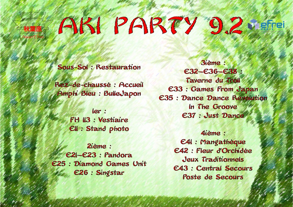 AsianEfrei's tweet photo. C'est le JOUR J ! C'est l'Aki Party 9.2 !

Il vous reste moins de 30 minutes pour prendre vos places !
https://t.co/5iuTmjL7jH

Découvrez les activités et partenaires présents durant la nocturne ! https://t.co/GvIiGRDxJF
