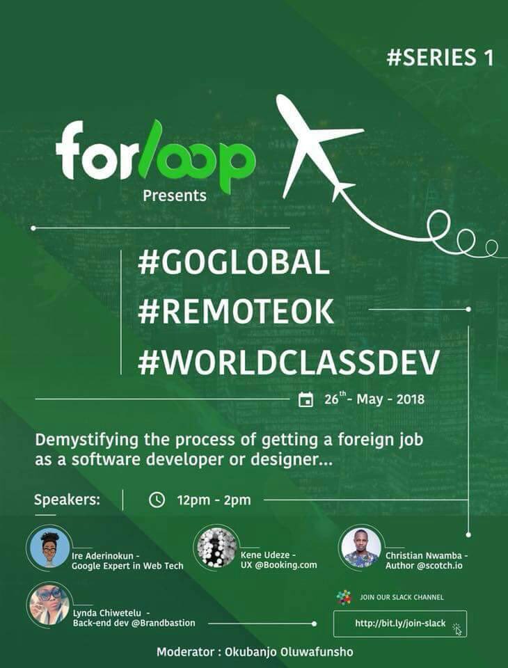 unicodeveloper's tweet photo. @forLoopAfrica #GoGlobal #RemoteOk event is going on right now. 🔥🔥🔥

It’s happening currently. 😍

You can join in here ✊ https://t.co/LLprqwKEBO

Stay till the end because we have a surprise for those developers that really want to relocate 🚀🚀🚀 #WorldClassDev #GoGlobal https://t.co/8vD3LnCn0o