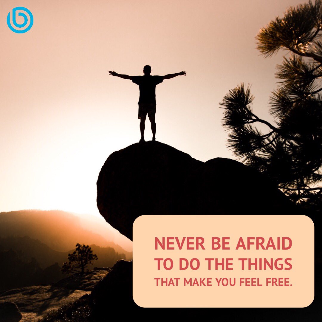 jaimediglio's tweet photo. Never be afraid to do the things that make you feel free. - Jaime #freedom #findyourpositive #nofear #inFirst #noboundaries https://t.co/e5NdGcFHvM