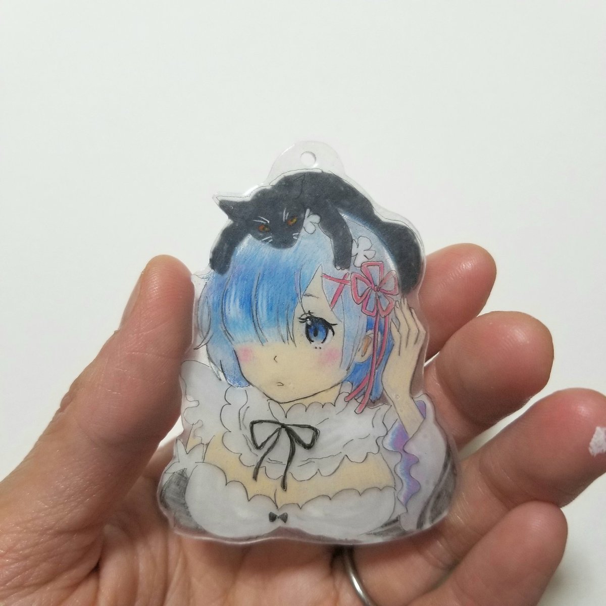 Erianna すこーしずつ 形になってきました 主役は女の子 ってことで 黒猫さん なんとか収まらないかな レム アニメ プラバン ハンドメイドアクセサリー 模写 イラスト もえ T Co Hufc6ryijw Twitter