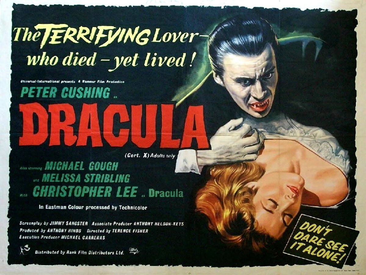 R474 DRACULA movieChristopher Lee Vampires-Print Art Silk Poster