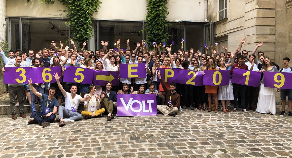 ColombeCS's tweet photo. .@VoltEuropa 4th pan-European retreat is truly on fire: more than 150 members from all over Europe are in Paris to strategise, vote, and launch the #EP2019 campaign 🇪🇺🔥 https://t.co/6At7a0t5CI