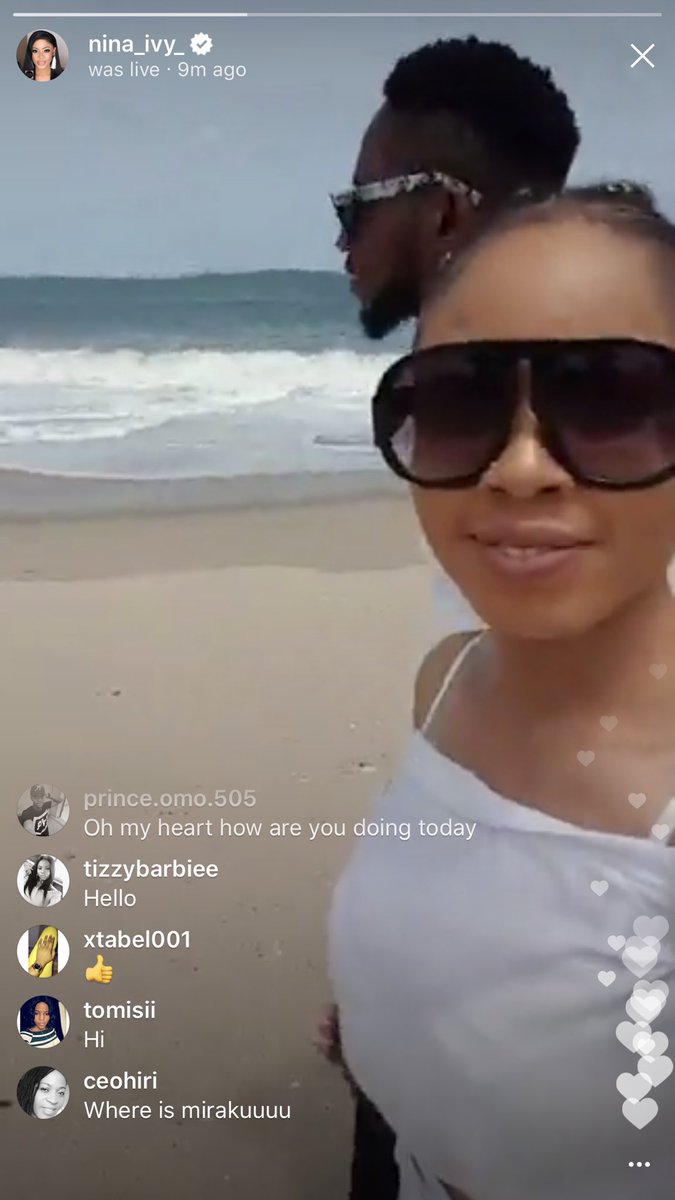 I was on the fence about this Mina ship but boy are they cute im back 💯 isaa #beachgoals #BBNaija