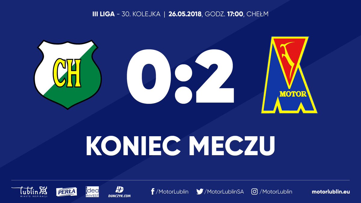 Koniec meczu! @MotorLublinSA wygrywa z @ChKS_Chelmianka 2:0!
