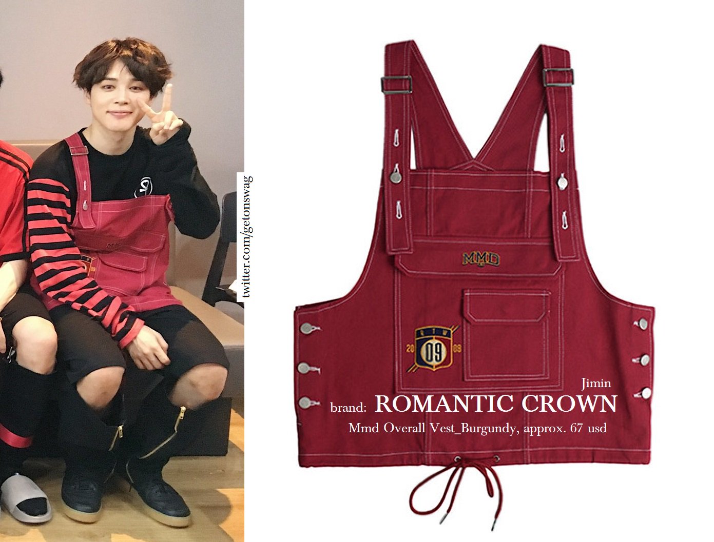 ROMANTIC CROWN★BTS愛用/Lサイズ即発送★WIDE KNIT VEST ROMANTIC CROWNの[9090 X RMTC]KNIT VEST 全2色 (ROMANTIC CROWN