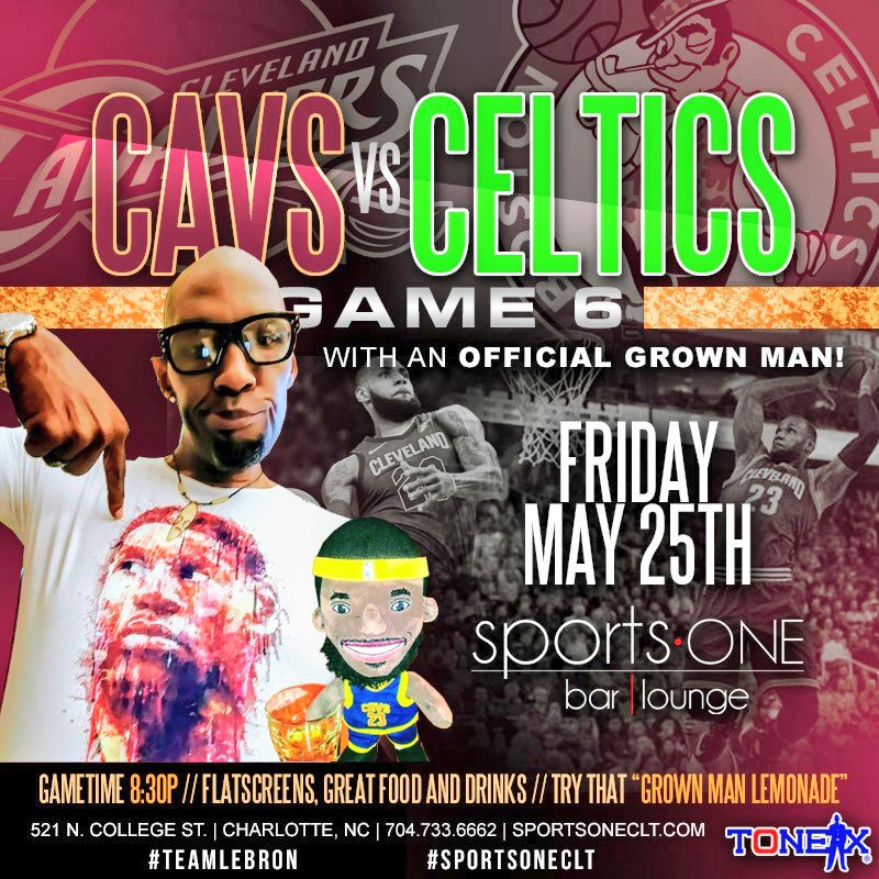 ToneXComedy's tweet photo. @sportsoneclt was 🔥last night for game 6...Game 7 tomorrow night...@sketchentourage @y2yolanda https://t.co/FLVPrd5eOB