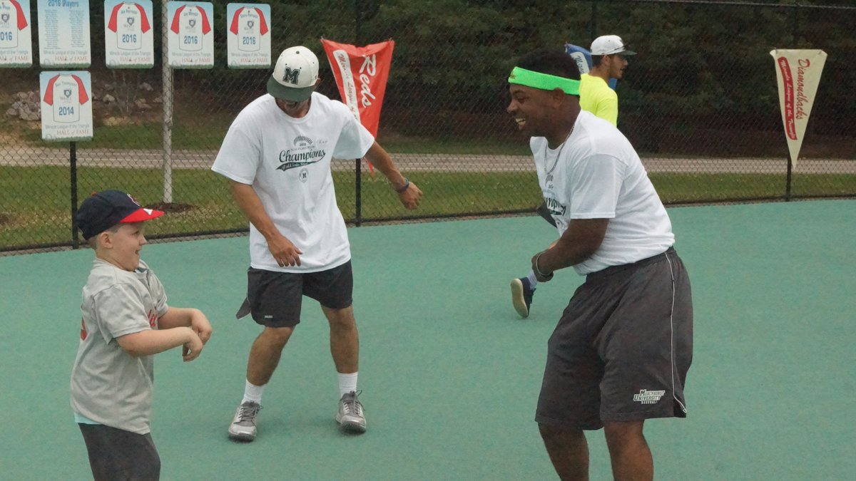 .@HurstBaseball had a BLAST playing with Cary, N.C.'s Miracle League today! @NCAADII #D2Baseball #MiracleLeague