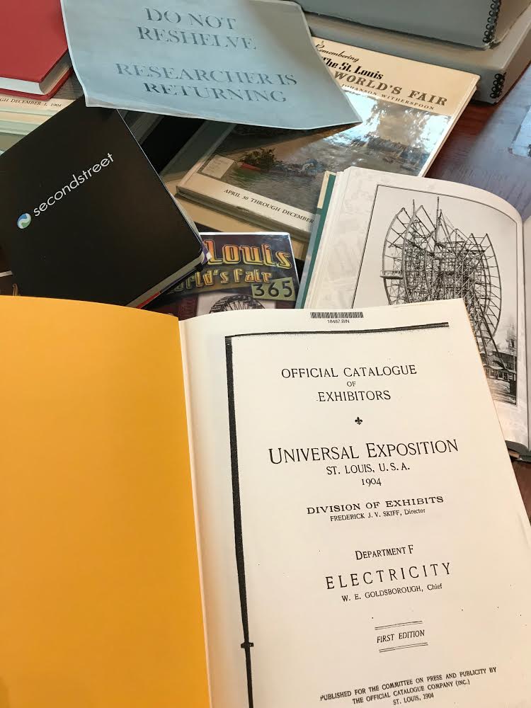 mcoen's tweet photo. Prepping for my #secondstreetsummit opening keynote at the @mohistorymuseum library this morning. Our theme for The Summit this year is the 1904 World's Fair. We have room to squeeze a few more in before we are sold out....  https://t.co/aoV5G2sIaS https://t.co/NpTcTI1JwJ