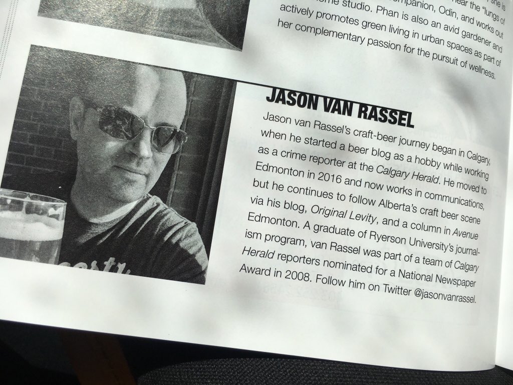 JasonvanRassel's tweet photo. Super stoked to be in pages of @AvenueMagazine’s June issue with a three-article feature package on @ABbeerAwards &amp; state of #ABbeer scene. Pick it up if you’re in #yyc!

June issue of @AvenueEdmonton will have similar package by yours truly, with more of a #yeg focus. Out soon! https://t.co/e7iuchpJDD