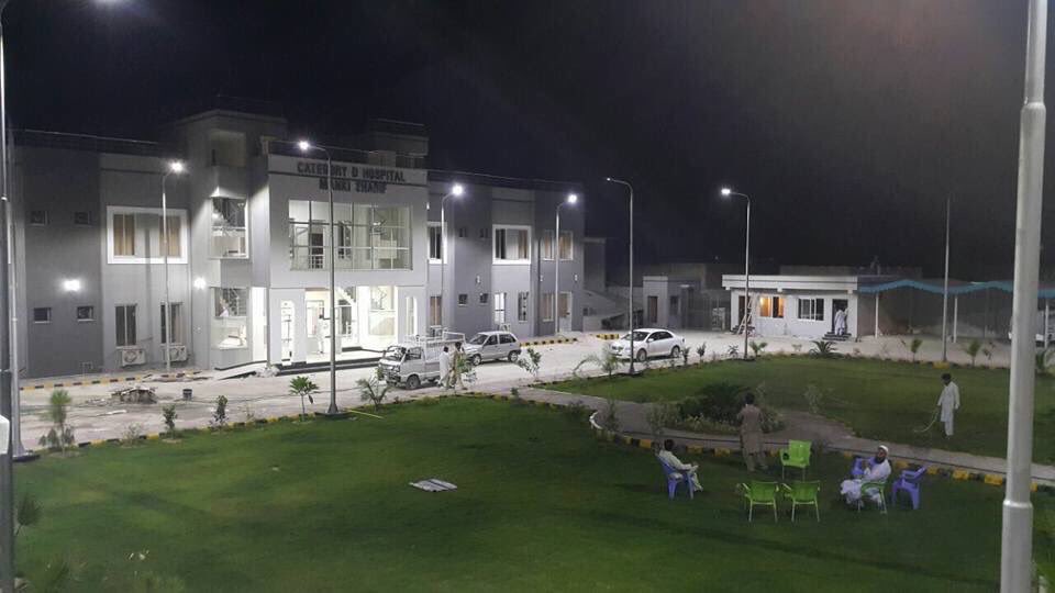 9/15) Manki Shareef Hospital Nowshera Capacity : 40 beds Start year : 2014Completion Year : 2018Status : Operational