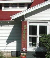 NemesisGOB's tweet photo. In case you were wondering what the project was, we had to strip some painted numbers from brick and install new house numbers. #NotMyAddress https://t.co/zqGBgME2YK
