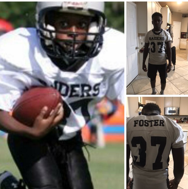 Babyboy @ogscrappy has been at it for 10 years. 1st pic was him in 2008. My RB, QB & everywhere on defense. Fast Forward 2018...He’s heading into his 3rd year on Varsity. Funny he can finally fit that jersey that was way to big back then. #Memories #JuniorYearUpNext #2020🏈💪🙌💙