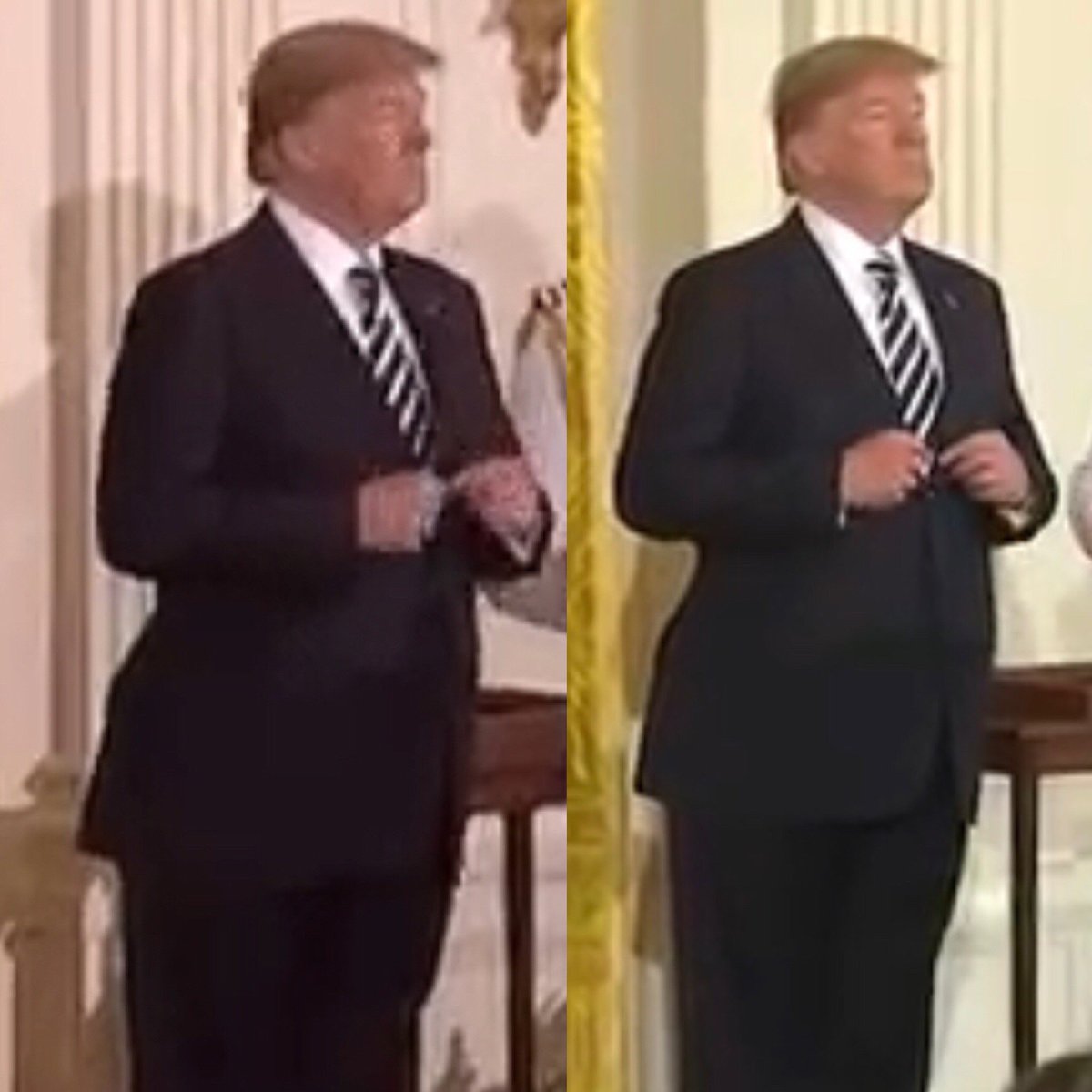 muppitz's tweet photo. I don’t... understand this man’s proportions. #trexarms #trunkjunk #fuckinghireatailor https://t.co/xFhw5Pklwe