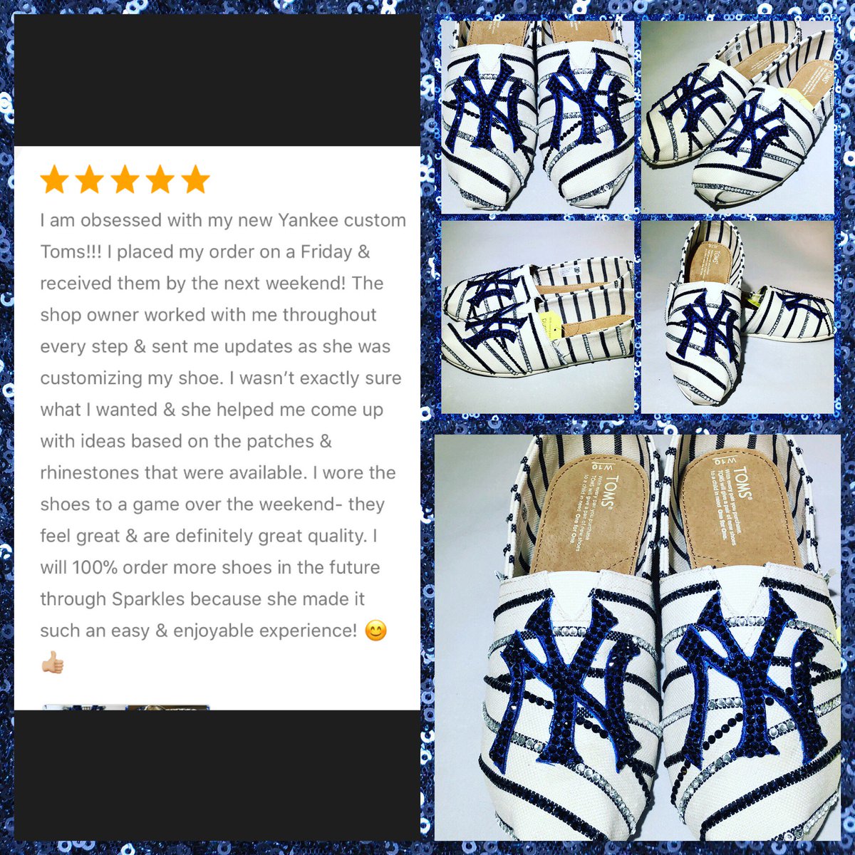 Sparkle_Heels's tweet image. Another satisfied customer !Thank you ! 👠 
#memorialday #memorialdaysale PROMO : MEMORIAL10 🇺🇸
Sparklecustomheels.com  #customheels #customshoes  #yankees #yankeestadium #nyc #newyork #newyorkyankees #newyorkcity  #fashion #fashionshoes  #shoeaddict #etsy #MemorialDayWeekend