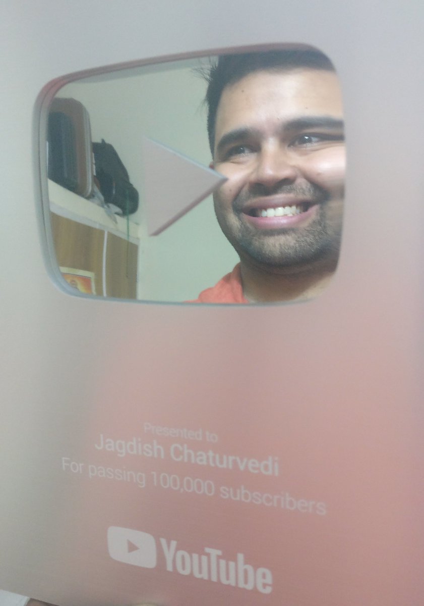 DrJagdishChatur's tweet photo. Thank you #youtube #youtubeindia for sending me this Silver Button Reward for crossing 100,000 subscribers on my YouTube channel - Jagdish Chaturvedi
https://t.co/cujlVJTgQK
Feels amazing!
#nextstopgoldenbutton
#entertainmentpays
#pleasedontunsubscribe
#cannotreturnreward https://t.co/5enk3VeYsi