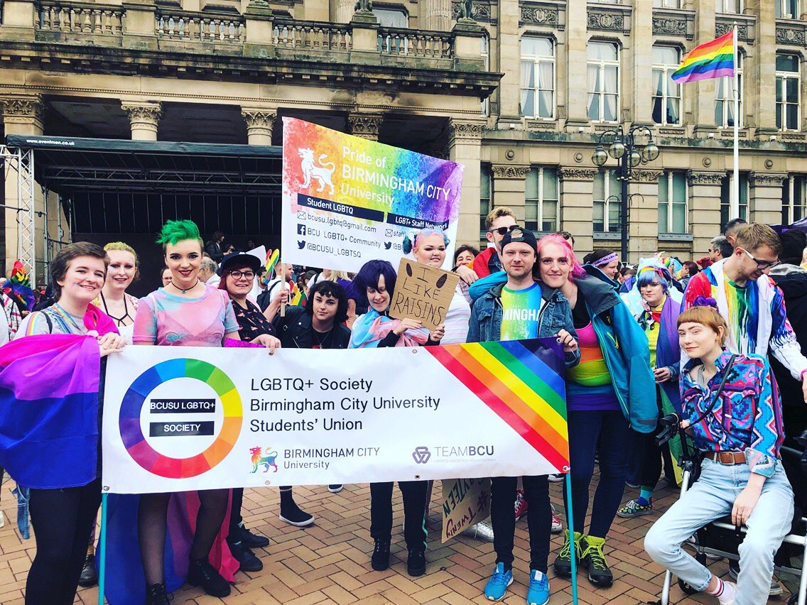 Everyone looking great pre-parade #BrumPride18