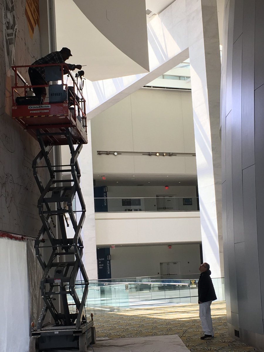 devineartres's tweet photo. Public viewing of fresco in process Saturday and Sunday between 10 and 2 at Cobo Center.
Monday hours have been canceled due to building maintenance. https://t.co/9VPXBPudD0