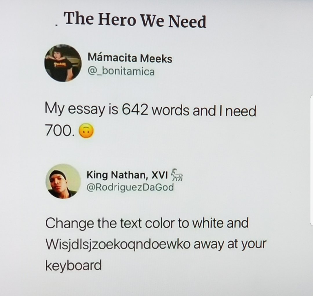 yummi26's tweet photo. I'm so seriously mad that I never thought of this!!! π€¦π½ββοΈπ€¦π½ββοΈπ€¦π½ββοΈ
#SchoolHacks #hacks #essay #essayhack #paperhack #doh! https://t.co/mAjmLWiVcL