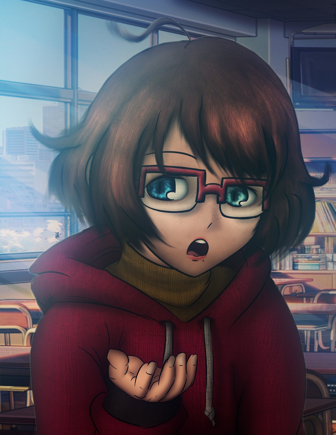 sweetdolls  Character: Kiuk Lineart: #SweetDolls  Paint: #Kyone Program: Adobe Photoshop CC 2015 Elapsed Time: 8 hours  Inspiration: #Velma #Dinkley - #Scooby #Doo #Fanart #Inspiration #