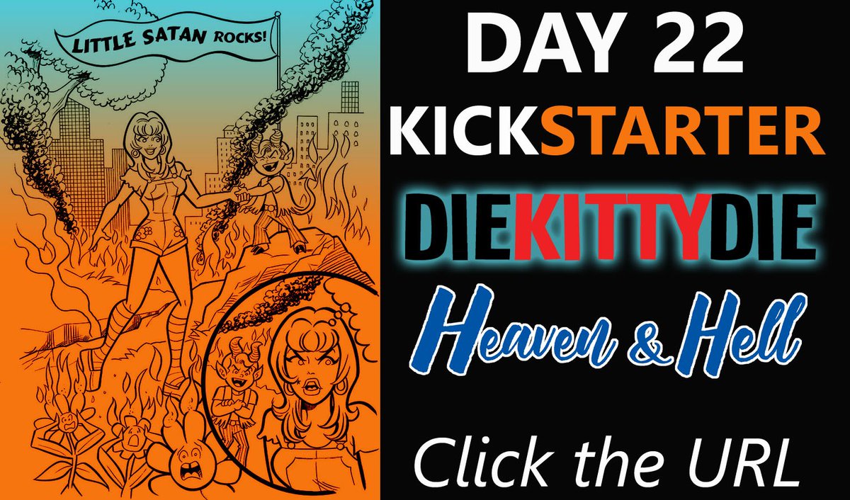 The guys behind DIE KITTY DIE: Heaven &amp; Hell are at shows this weekend. <a href="/FernandoRuizArt/">Fernando Ruiz</a> is at #MegaCon Orlando, FL in #ArtistAlley at table 62P.  <a href="/parentdaniel/">DAN PARENT !</a> is at @PhxComicFest Phoenix, AZ at table AA1611. Check out their Kickstarter: kickstarter.com/projects/14732… @chapterhouseca