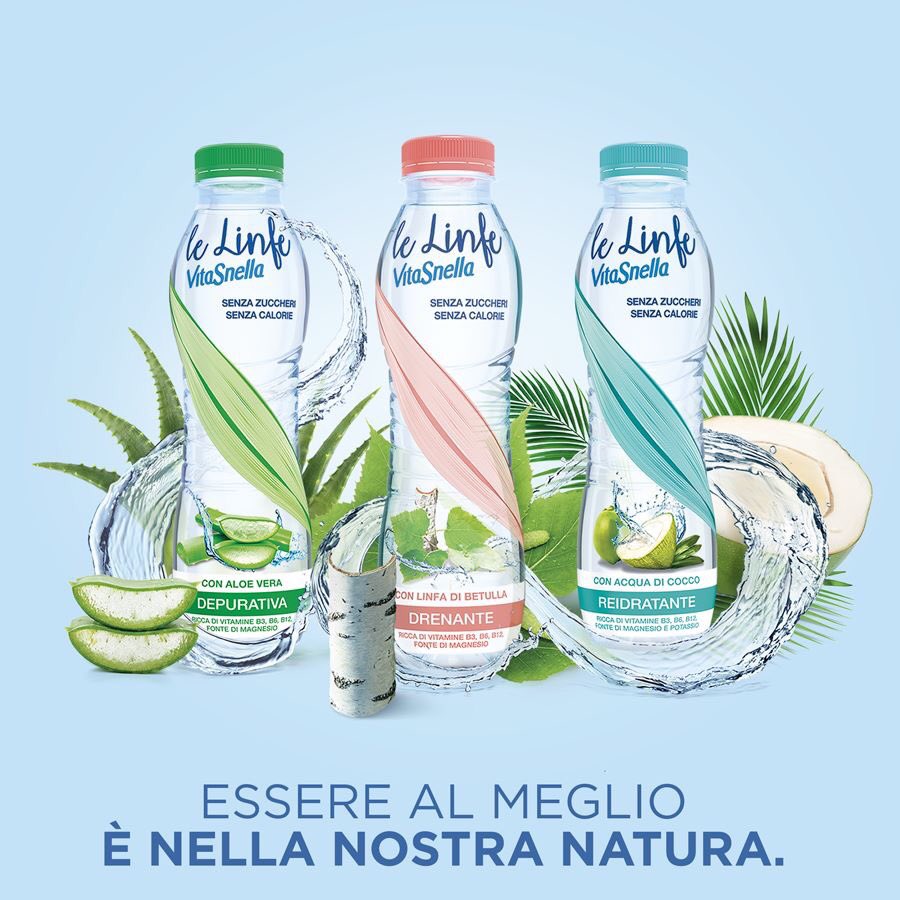 Reidratante, depurativa e drenante: con le nuove acque funzionali Linfe di Vitasnella  scoprirai di non essere mai stata meglio. #maistatameglio