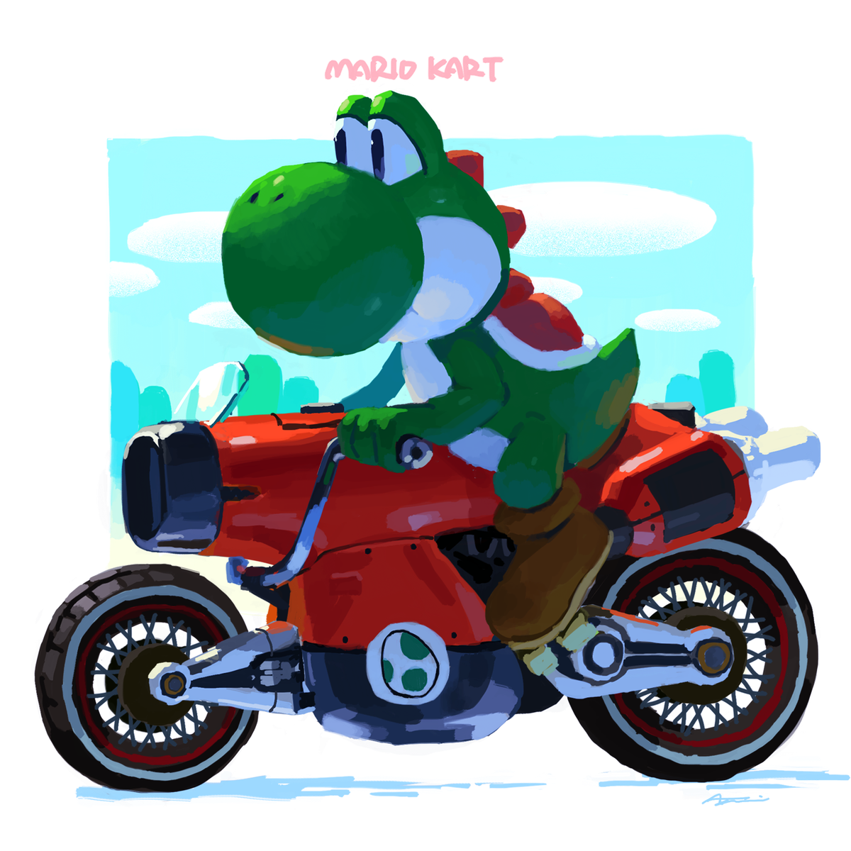 princess peach 1girl blonde hair motor vehicle bikesuit ground vehicle motorcycle crown  illustration images