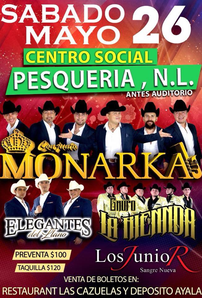 latinpowermusic's tweet photo. Hoy estaremos con nuestros compas @Monarkaoficial_ y @elegantes_llano en Pesquería, Nuevo León ✌️🤠🎶🎤 https://t.co/kXXeg7FE0m