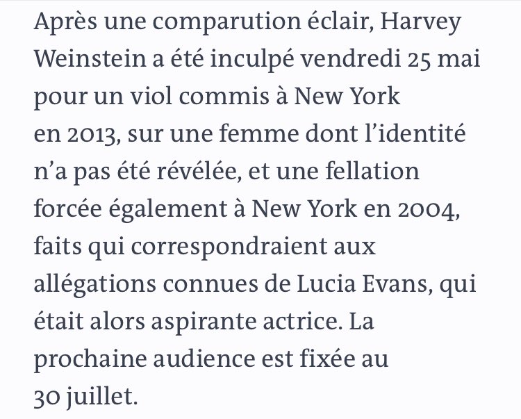 Quand <a href="/lemondefr/">Le Monde</a> depasse les burnes - affaire weinstein : « poursuivi pour une fellation forcée sur une aspirante actrice » Lapsus ? #weinstein