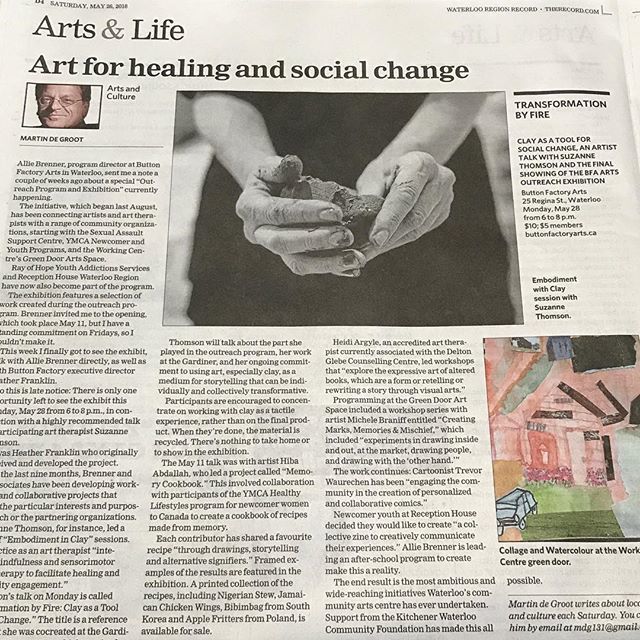 Thank you <a href="/marinusdegroot/">Marinus (Martin) de Groot</a> Martin De Groot for this well written article which  highlights the @buttonfactoryarts Outreach Program. Thank you again to all of the artists and community members who have been a part of the project, and for the KW Community F… ift.tt/2seoJ7S