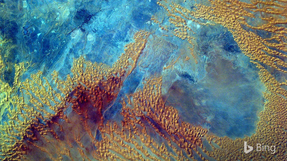 Middle school students programmed the Sally Ride EarthKAM on the International Space Station to photograph this part of the Sahara Desert. http://msft.social/waPVP3