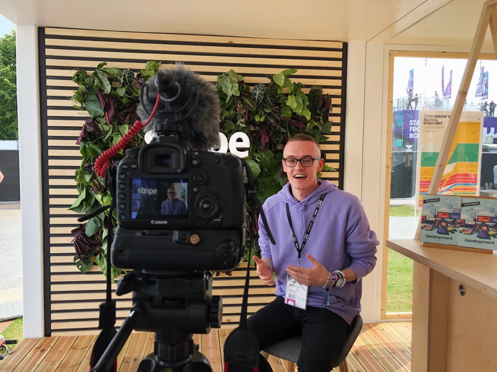 Thanks @TheNextWeb for having me  at #TNW2018 as one of the @Accenture T500 Top Creatives. Great to meet so many amazing people and hear their stories. Here’s me talking in the @stripe tent about my biggest career lessons learned so far.