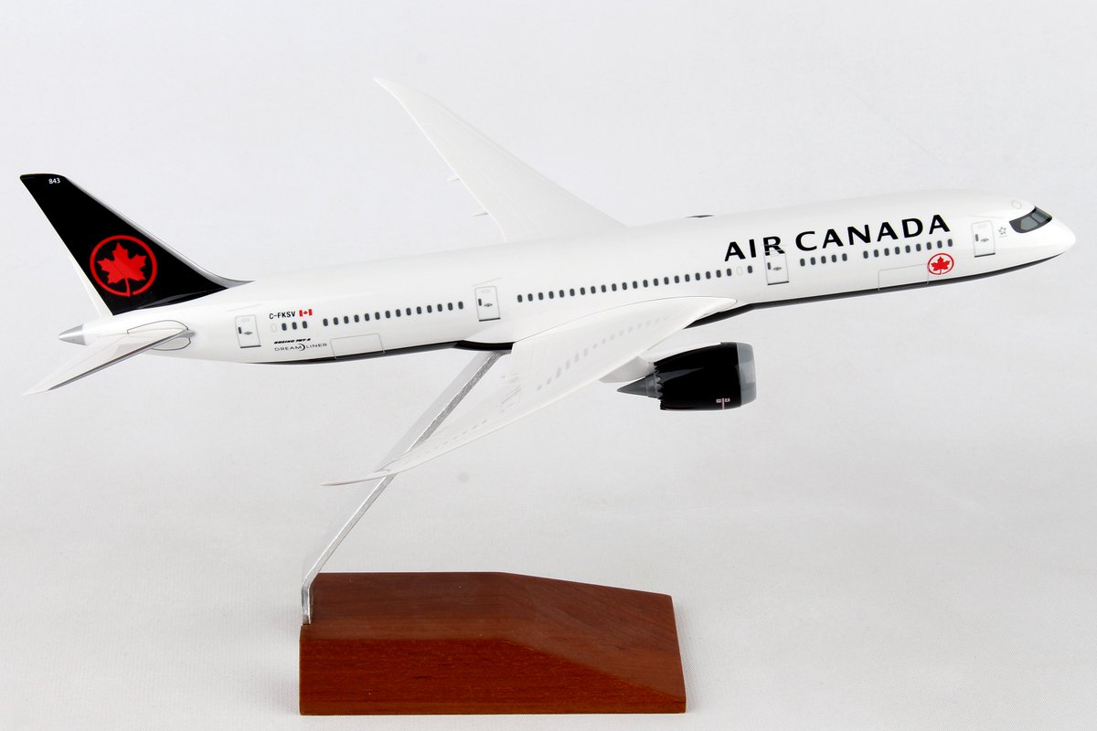 AIRPLANESHOP's tweet photo. SKR5121 SKYMARKS AIR CANADA 787-9 1/200 W/WOOD STAND Now In Stock! $69.95 each. Order yours today! https://t.co/UHeH8us2Ld #aircanada #787 #skymarksmodels #boeing #skymarks #1/200 #airplanemodel #modelairplane https://t.co/ebVixJX9uR