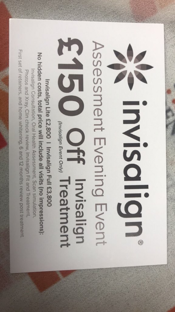 TheSmileWorks's tweet photo. Book your consultation today and receive £150.00 off Invisalign. https://t.co/zMJxfM7dkN