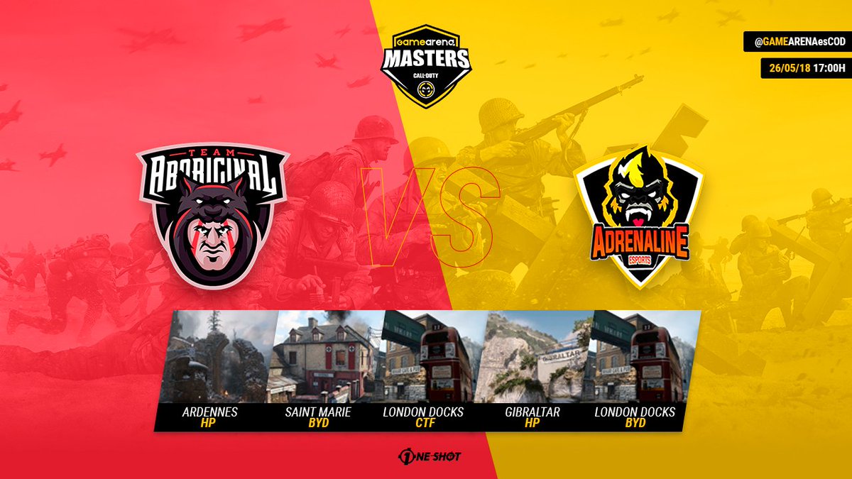 inactivamente's tweet photo. 📡[#COD] #GAMastersCoD 

En offstream tendremos también a la misma hora el partido por la segunda plaza.

@TeamAboriginal 
           🆚
@AdrenaleSportS 

⌚️17:00

¡Mucha suerte a los dos equipos! https://t.co/DwgDsnLoF4