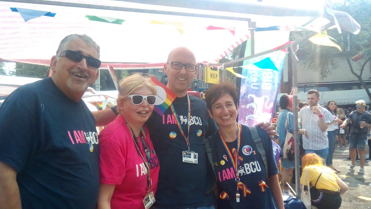 We are having a fantastic time. The BCU LGBT Staff network would like to thank the VC office for supporting us at Birmingham pride