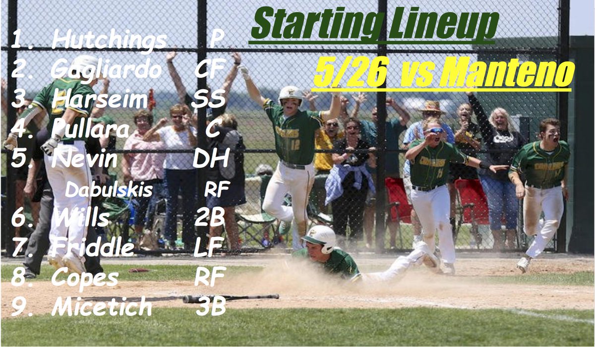 GKegsW84's tweet photo. Starting Lineup vs Manteno at Manteno All It Takes Is All You Got #CoalerBaseball #AITIAYG https://t.co/fMTW0dULqF