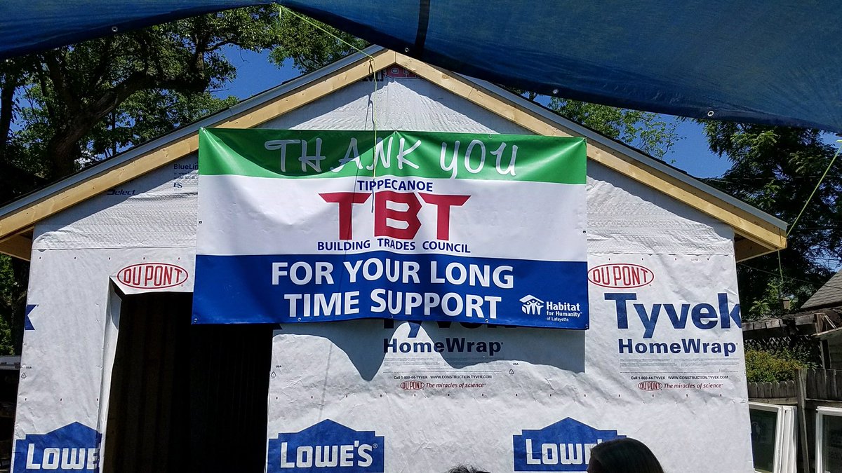 local692jatc's tweet photo. Dedication for the 300th house for Habitat for Humanity Lafayette Indiana https://t.co/937X2YULQy
