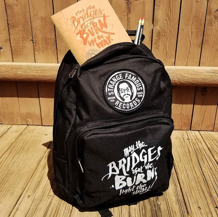 Inkymole's tweet image. And then stuff it all into a backpack, hand-lettered for @SFRupdates and in their store this bank holiday weekend: Summer Survival Packs available HERE 👉🏽 store.strangefamousrecords.com/collections/ne… #handlettering #drawitout #sagefrancis #prapticals