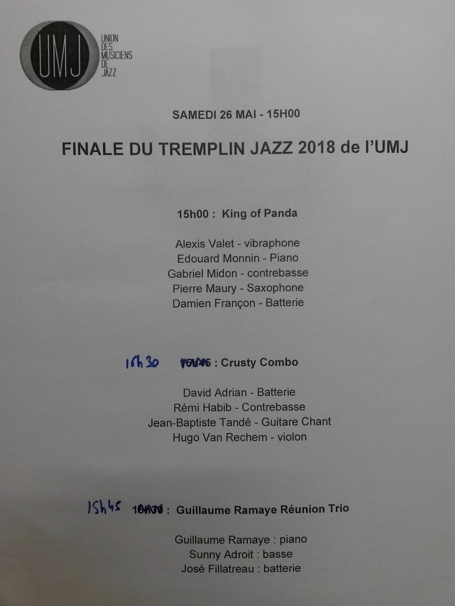 #lesfrigos2018 #escalierB #2èmeétage

UMJ
Finale du tremplin jazz
 
 26 mai 2018
 Portes Ouvertes : les-frigos.com/acces.html 
 #lesfrigos #frigos #frigonautes
