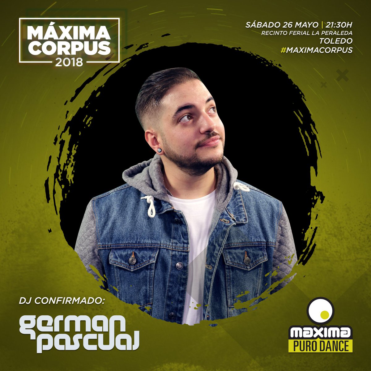 Los40Dance's tweet photo. Quedan sólo 5hs para #MaximaCorpus y las 3 primeras las vas a pasar bailando los pelotazos que te pincha @GermanPascualFM en directo justo antes de irse a Toledo corriendo.

¡HOY SE LÍA! Dale volumen a tu radio!!! 😜🔊📻 💃🏻🕺🏻

#EnMaximaGermanPascual #PuroDance #PuroWeekend https://t.co/pg72k2gSJQ