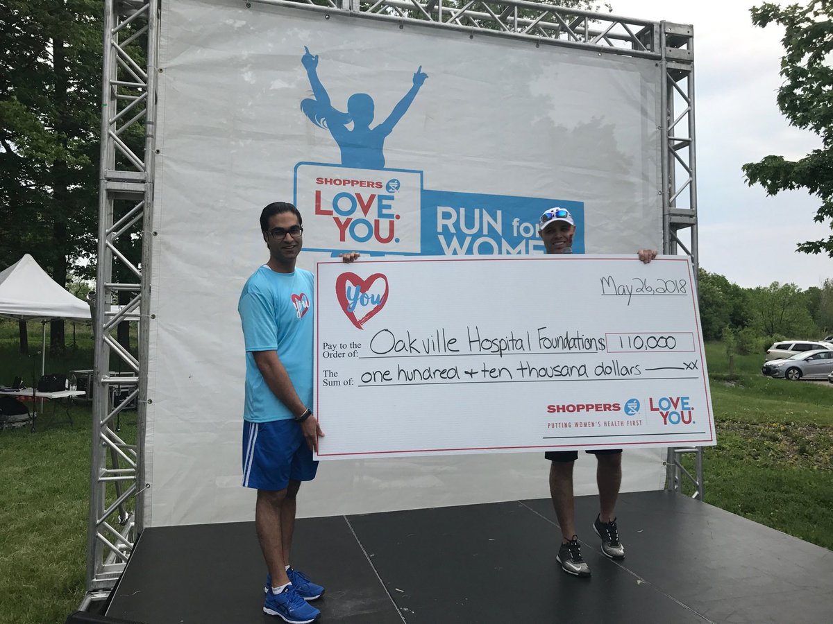 GibbsLis's tweet image. $110,000 to support women's #mentalhealth @OakvilleHF #shoppersloveyou @RunForWomen announced by Dave Puri and Fabio De Rango