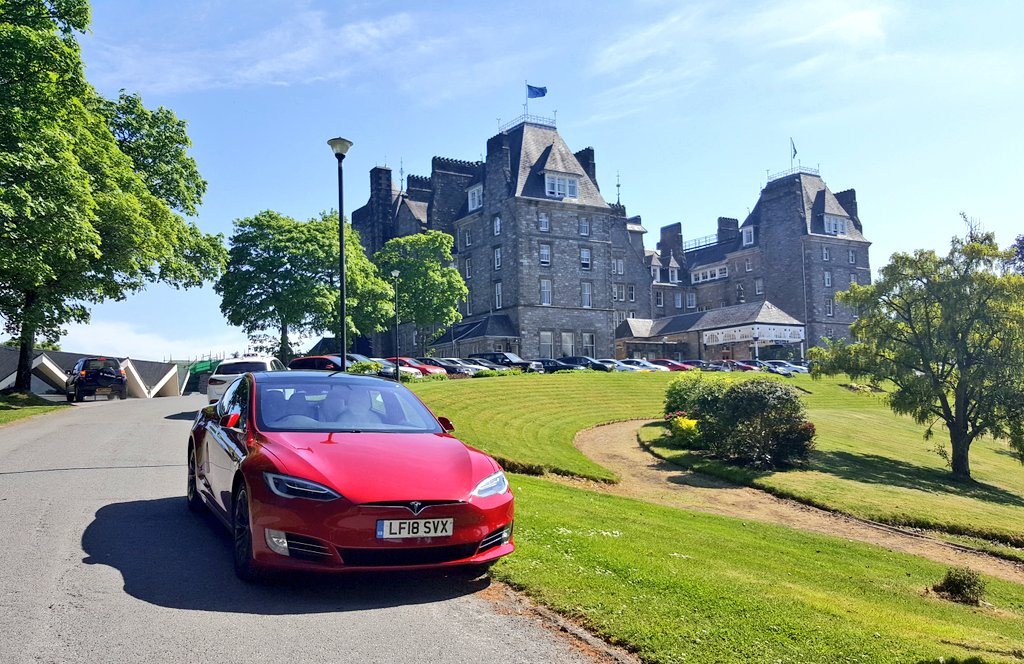 New stop in our <a href="/Tesla/">Tesla</a> route is <a href="/AthollPalace/">Atholl Palace Hotel</a>. And the sun continues to shine. #Tesla