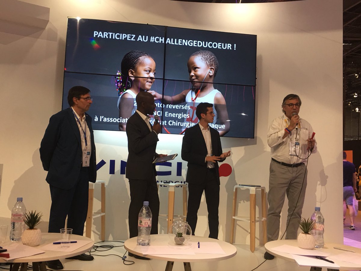 VINCIEnergies's tweet photo. Le vainqueur du challenge E-learning for life est @SimforHealth! Félicitations également aux 3 autres participants. #HumanBeyondDigital #VivaTech https://t.co/O2AXtsKRXk