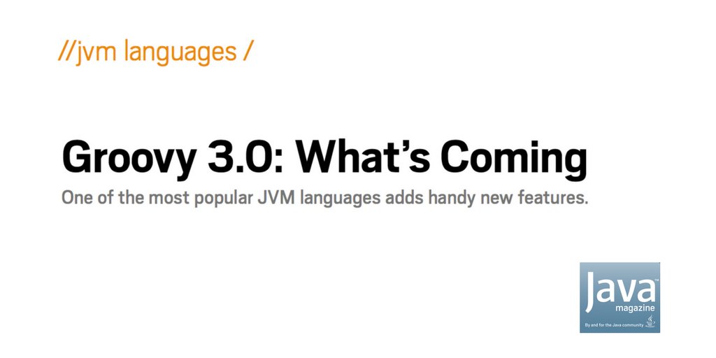 Oraclejavamag's tweet photo. What’s new in Groovy 3.0: native support for lambda expressions, method references and default methods in interfaces. #Java https://t.co/HAyBeUc2U2 https://t.co/msKImwKhEy