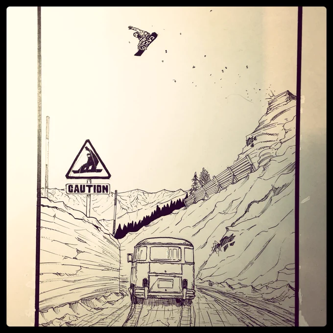 "Caution"#capitasupercorp #snowboarding #illustration 