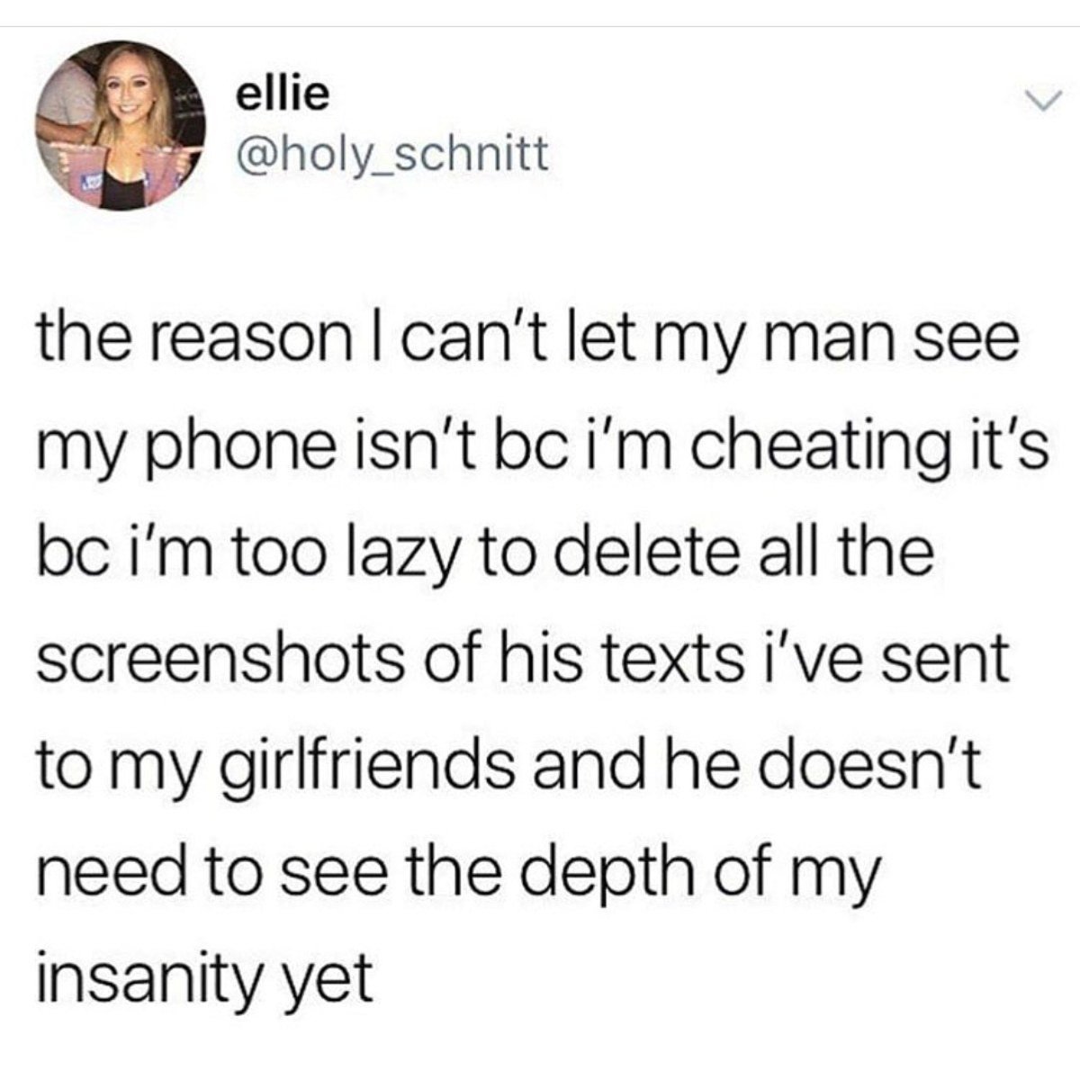 I can't let him know my true psycho-ness.