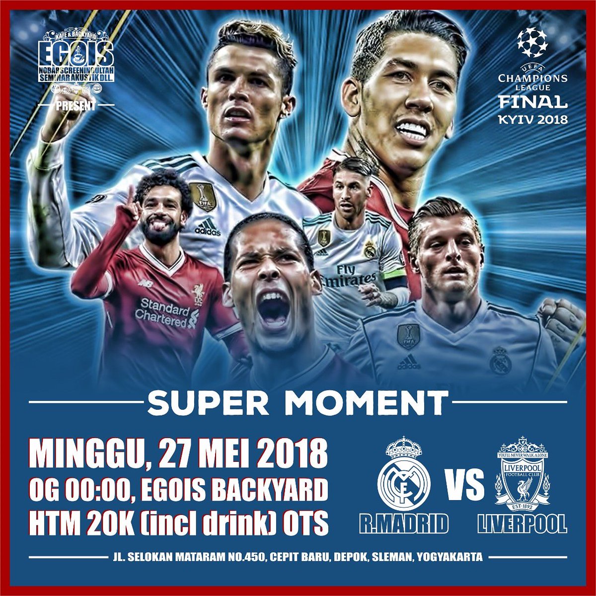 timeventegois's tweet photo. Sudah ga sabar aj nih, nunggu kick offnya, malam ini di @EGOIScafe ... https://t.co/XALjYpKSDJ