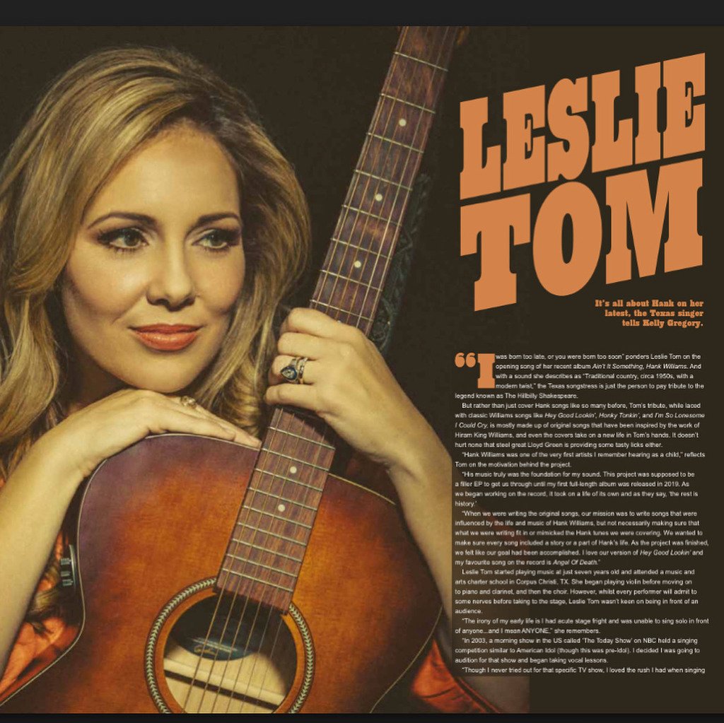 Rachelanthecity's tweet image. #clientpost great piece in the June print edition of @countrymusicpeople mag from the UK on @leslietommusic! She’s gonna be the next big thing! #payattention