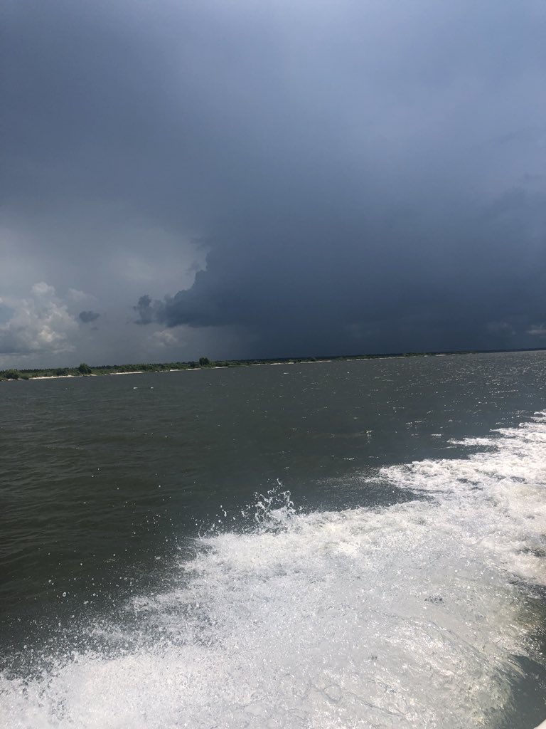 Gonna wait this one out before we go back to shore 🌪 #LakePontchartrain