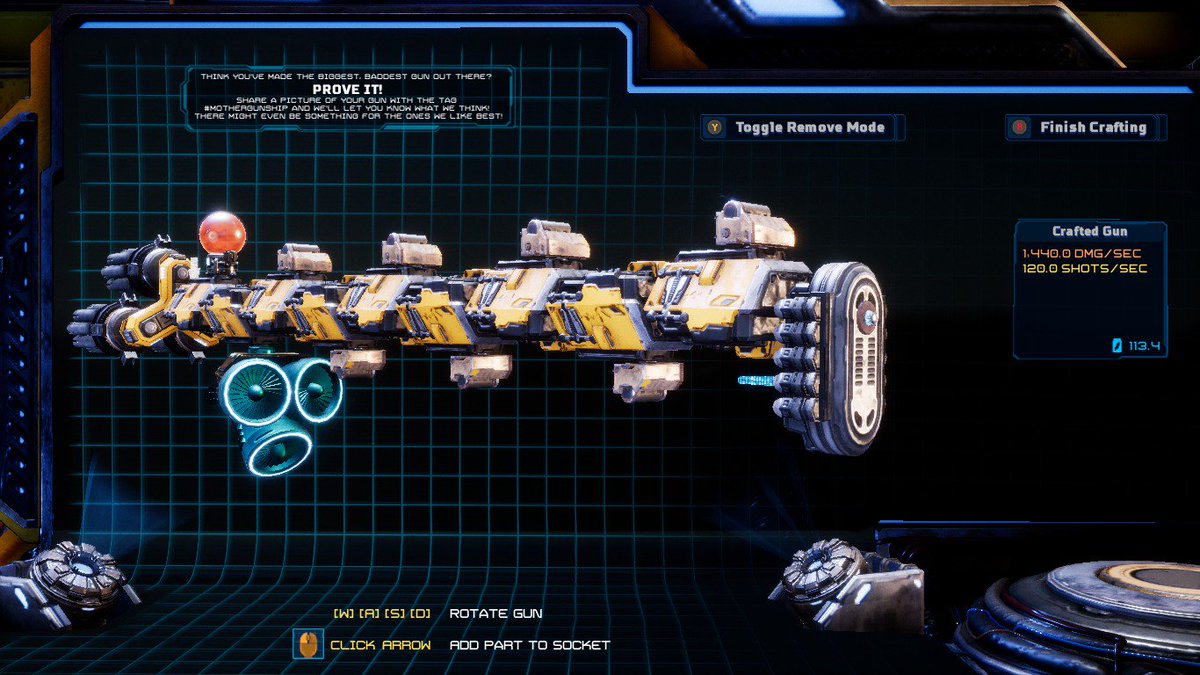 Mothergunship For This Screenshotstaturday We Wanted To Share Community Creations Made In Our Gun Crafting Demo Don T Forget To Share Your Inventions With Us Using The Mothergunship Get It On